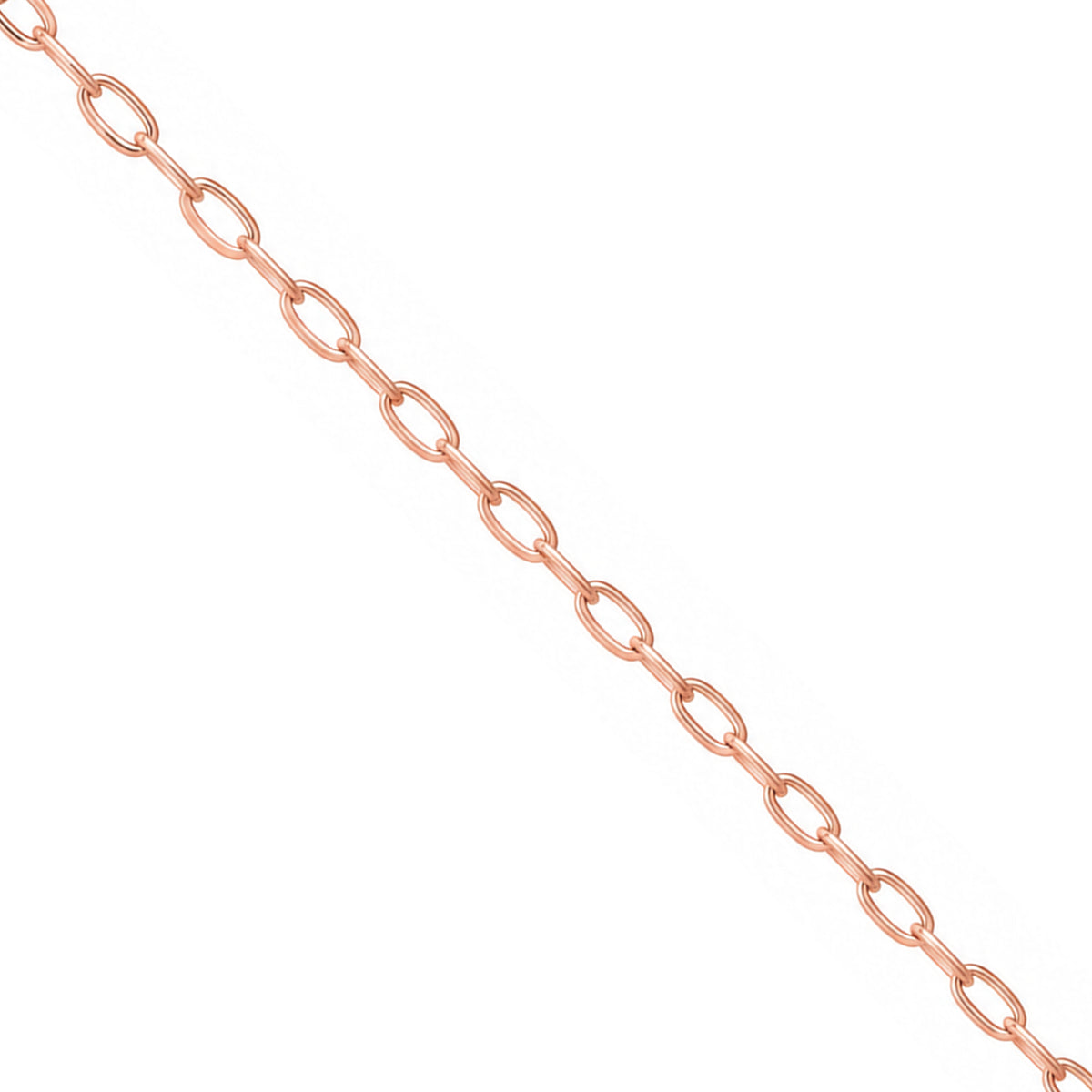 Rose Gold Oval Link Sterling Silver Bracelet