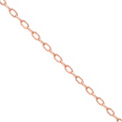 Rose Gold Oval Link Sterling Silver Bracelet