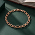 Rose Gold Oval Link Sterling Silver Bracelet