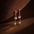 Rose Gold Pearl Chain Sterling Silver Earring