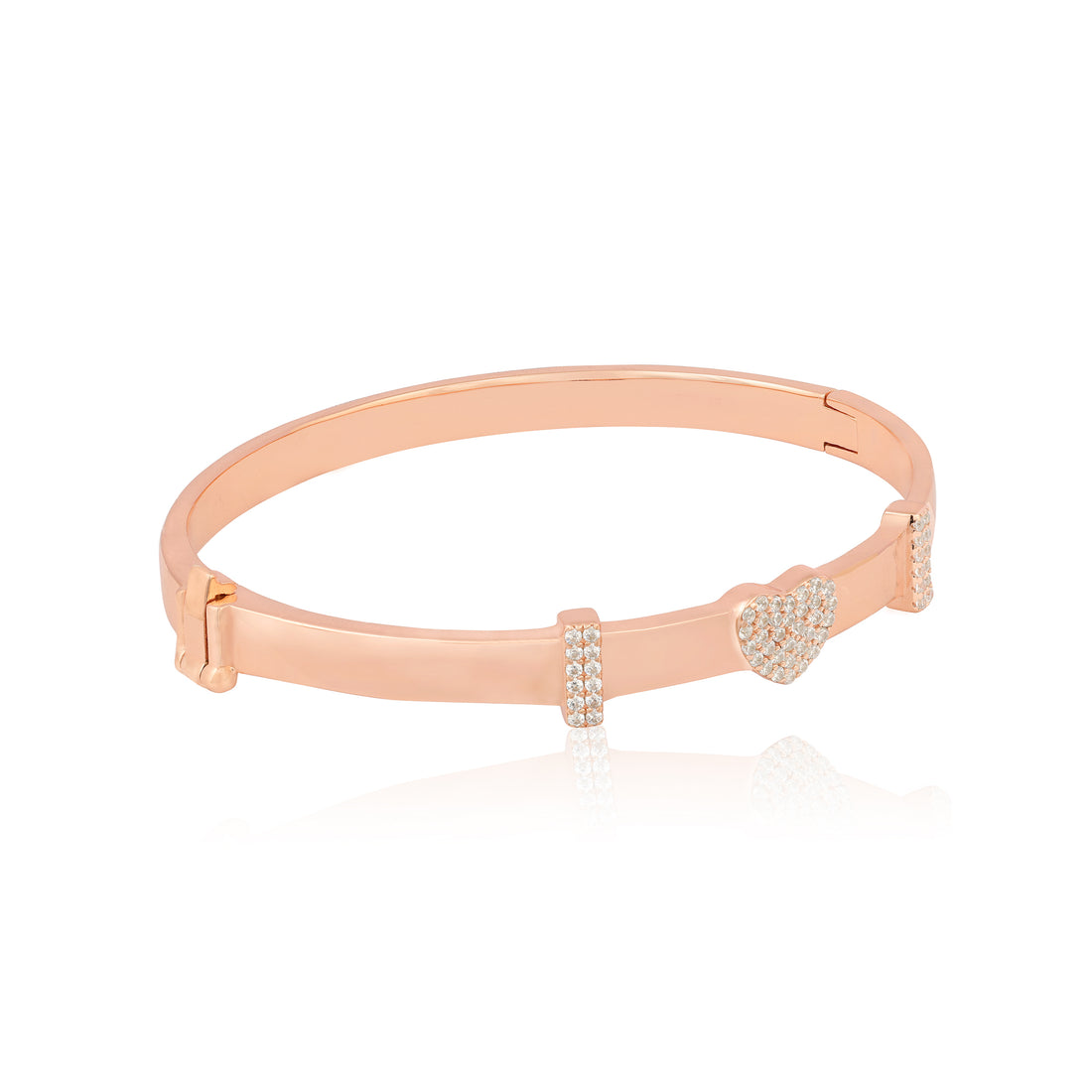 Rose Gold Plated Amora Heart Kada 
