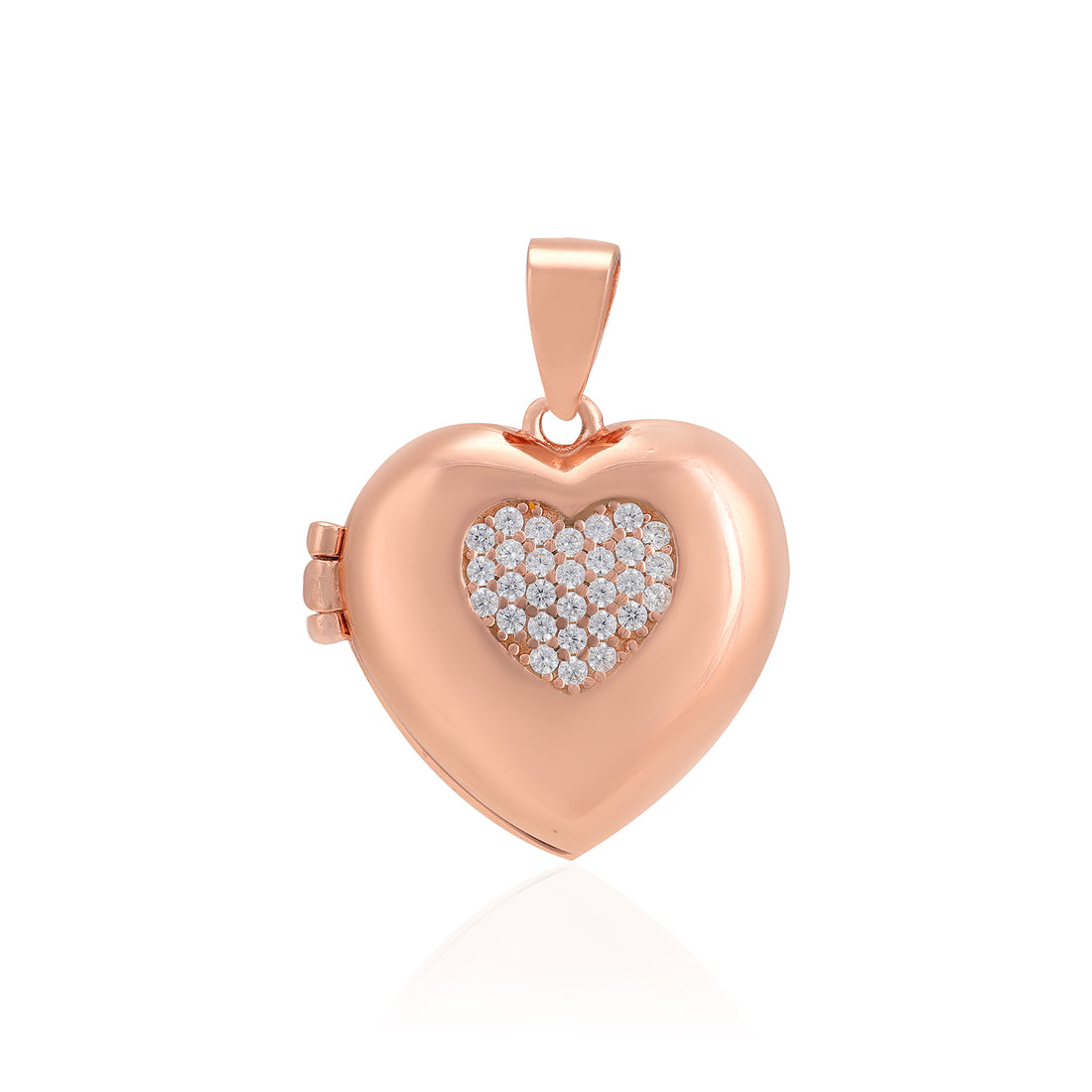 Rose Gold Plated 925 Delicate Stone Locket Pendants