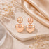 Rose Gold Polka Dot Bright Heart Earrings