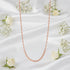 Rose Gold Rope Chain Silver Necklace