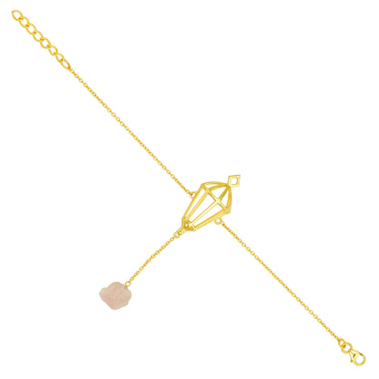 Gold necklace with a pendant on a white background