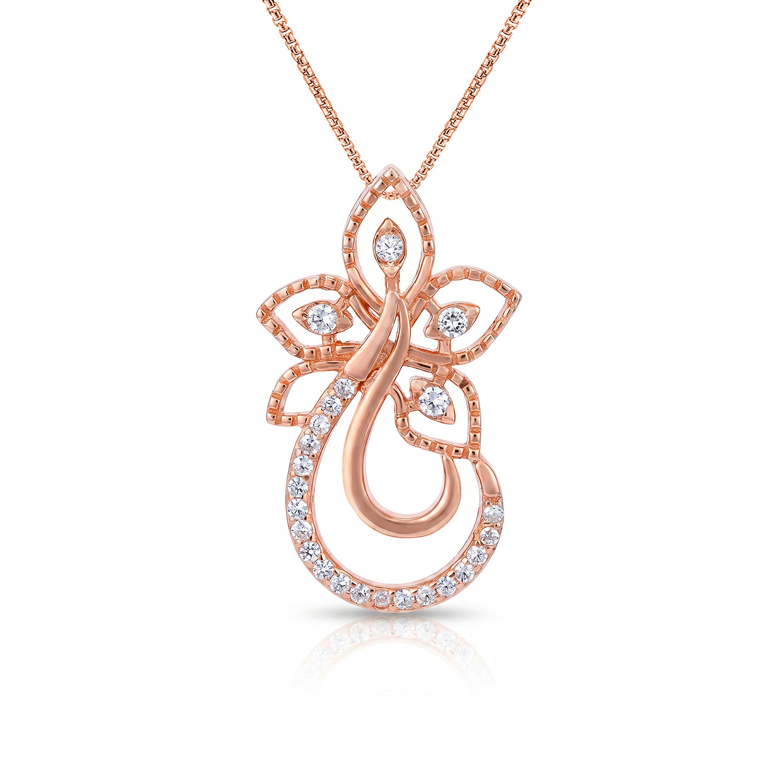 Rose Petal Grace 925 Sterling Silver Pendant