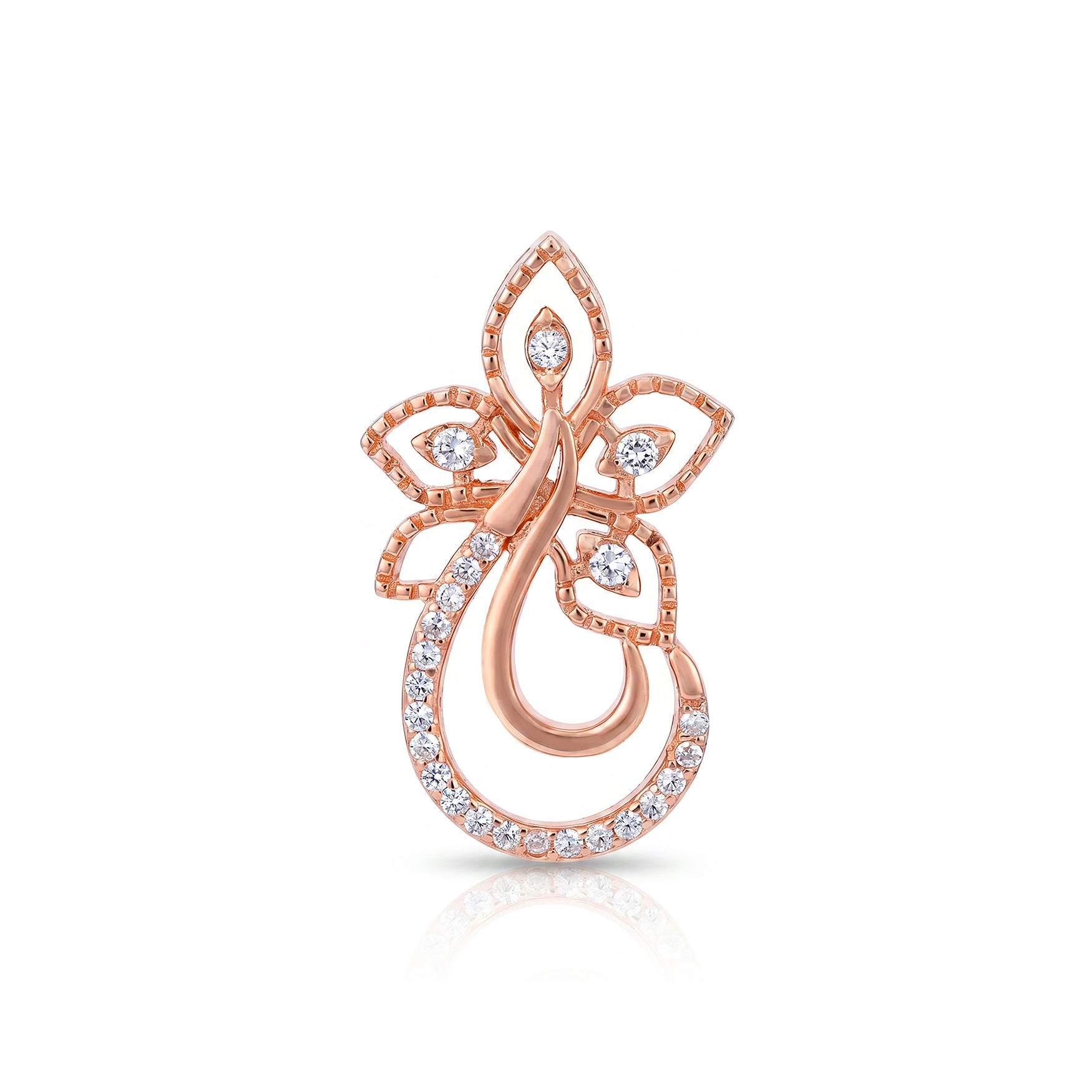 Rose Petal Grace 925 Sterling Silver Pendant