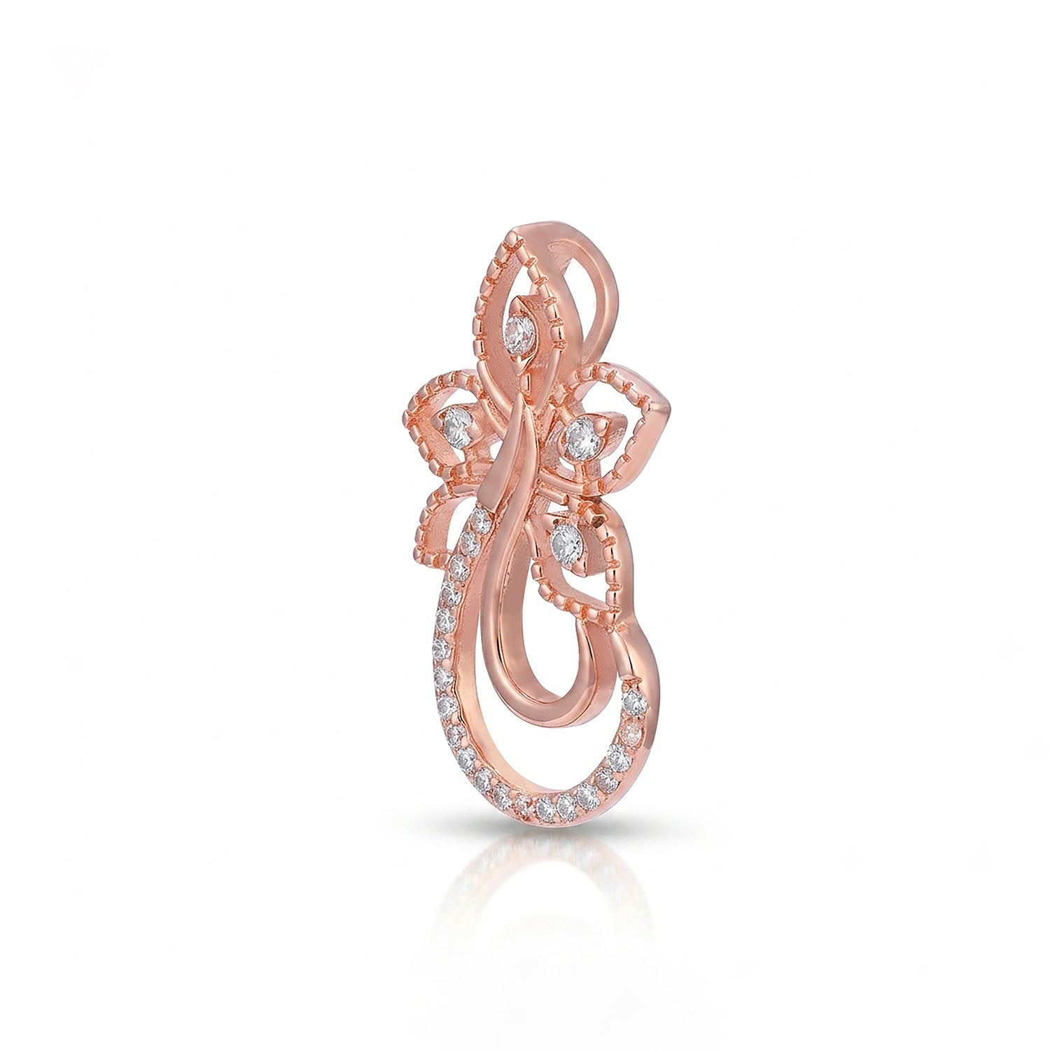 Rose Petal Grace 925 Sterling Silver Pendant