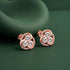 Rose Trinity Sparkle 925 Sterling Silver Elegant Earrings