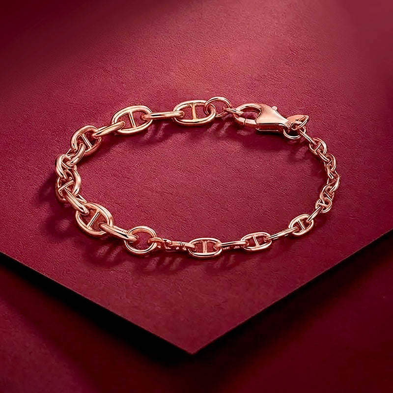 Roselle Rose Gold Mariner Link Bracelet