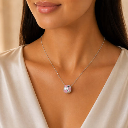 Rosy Clover 925 Sterling Silver Flower Pendant