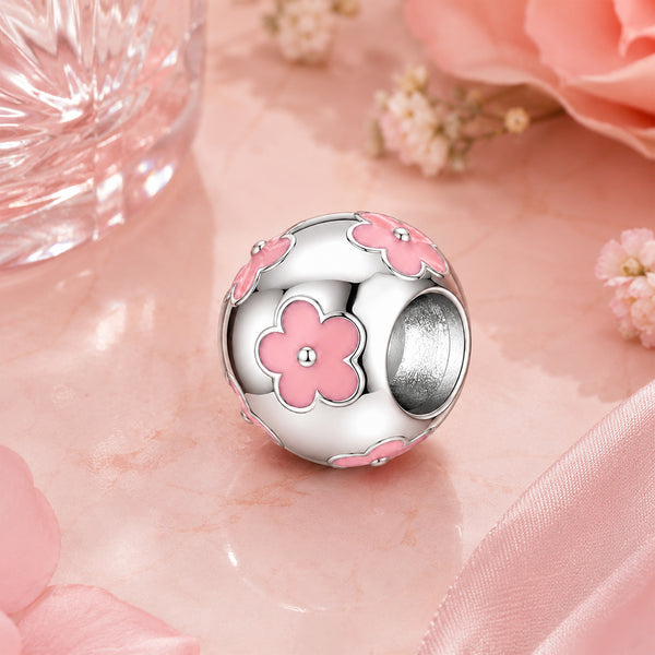 Rosy Clover 925 Sterling Silver Flower Pendant