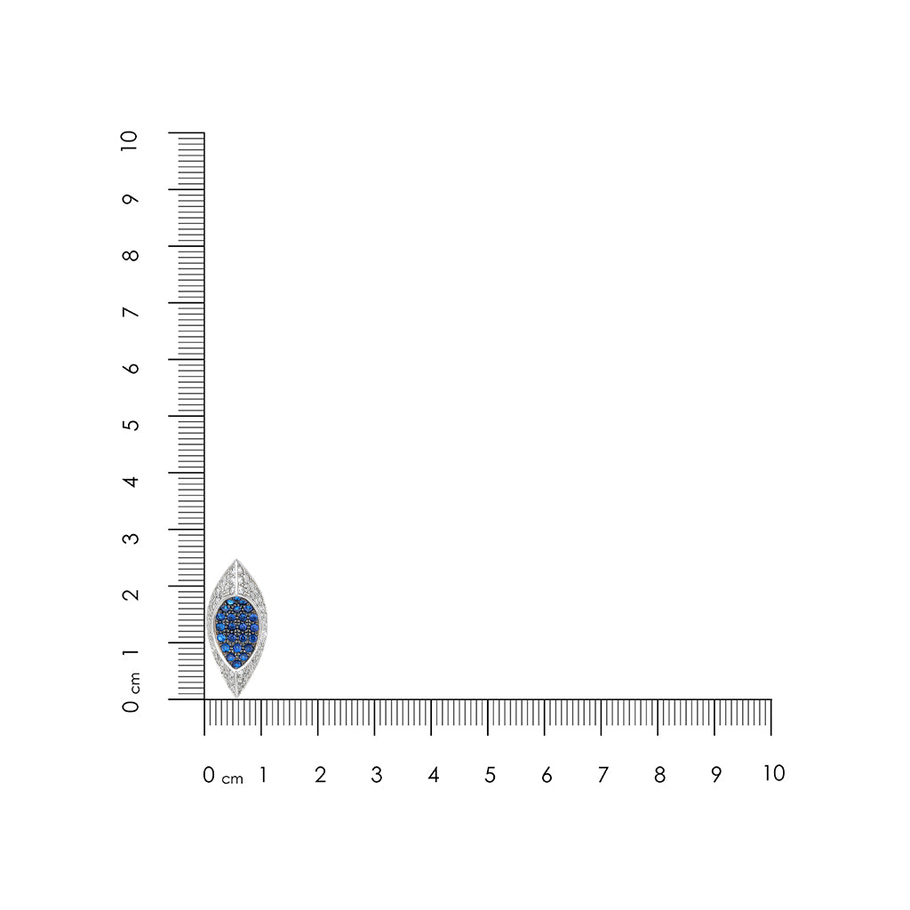 Royal Blue Marquise Sparkle 925 Sterling Silver Pendant