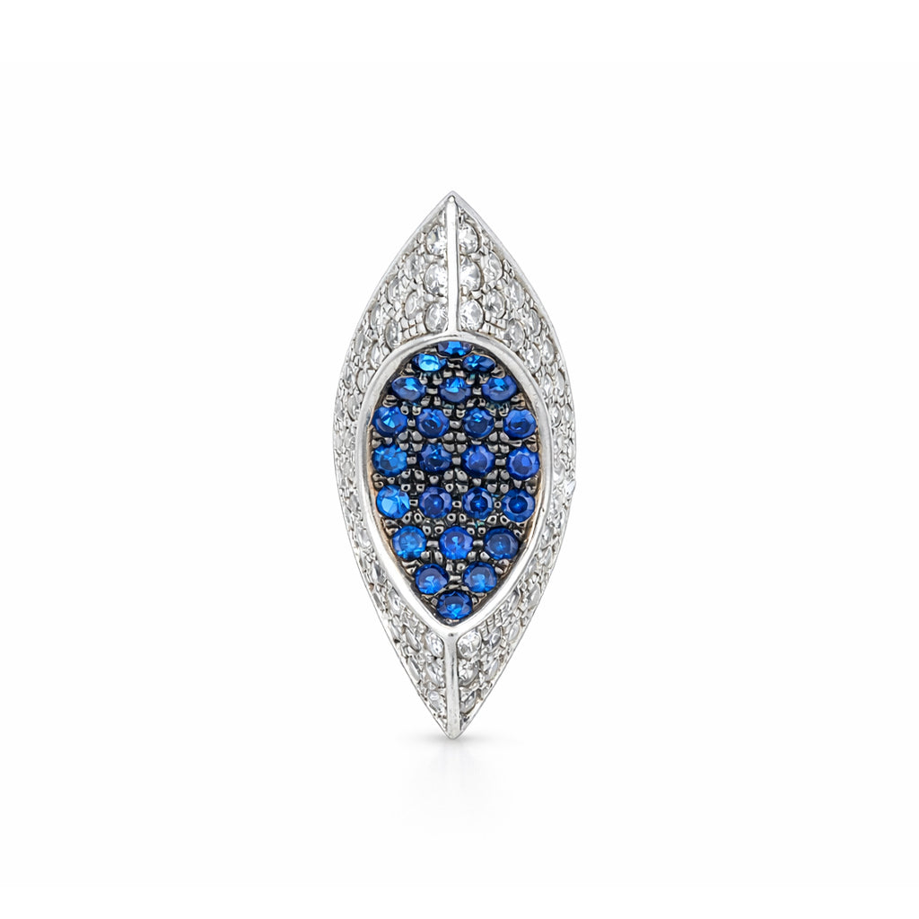 Royal Blue Marquise Sparkle 925 Sterling Silver Pendant