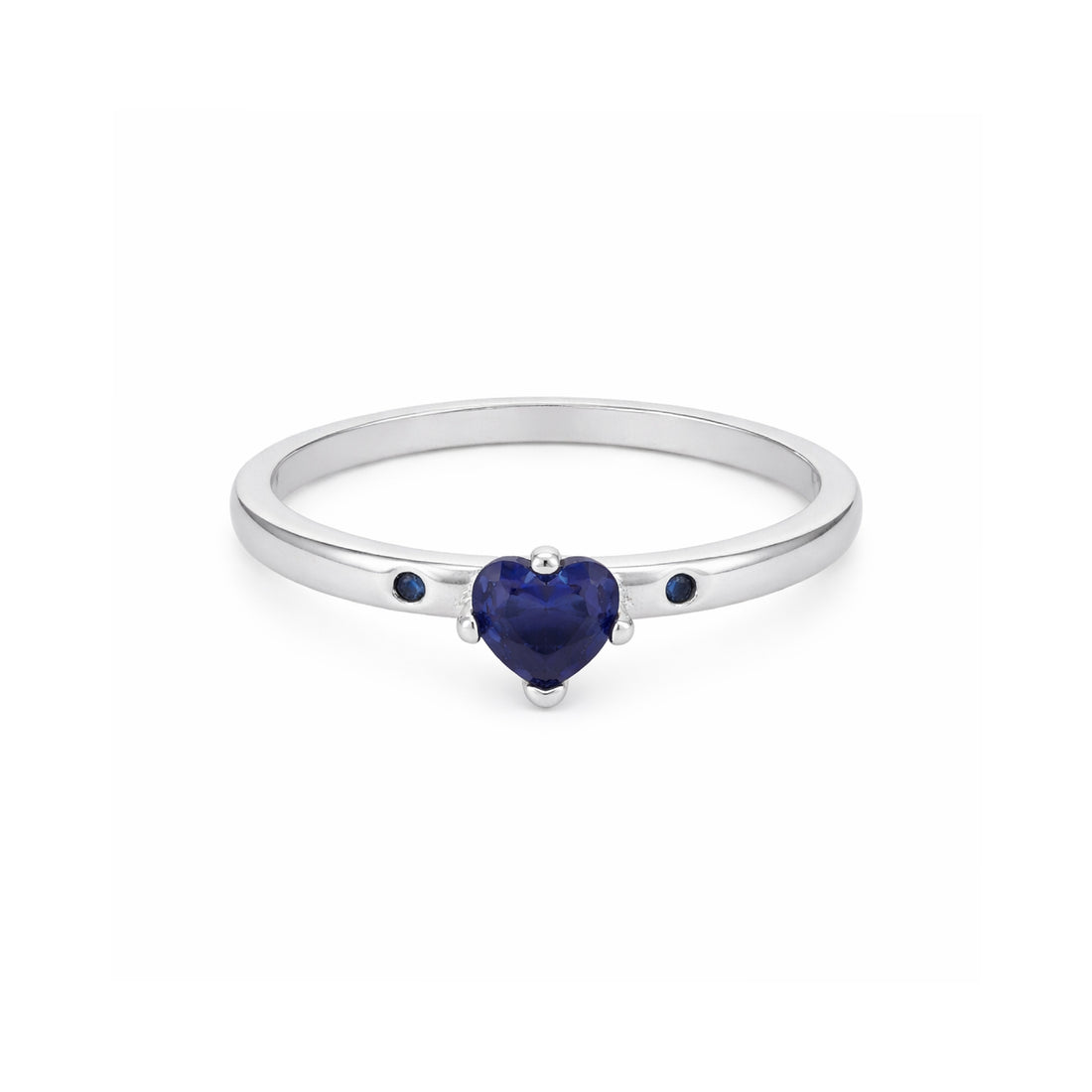 Royal Blue Heart 925 Sterling Silver Ring for Women