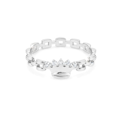 Royal Crown Link 925 Sterling Silver Ring for Women
