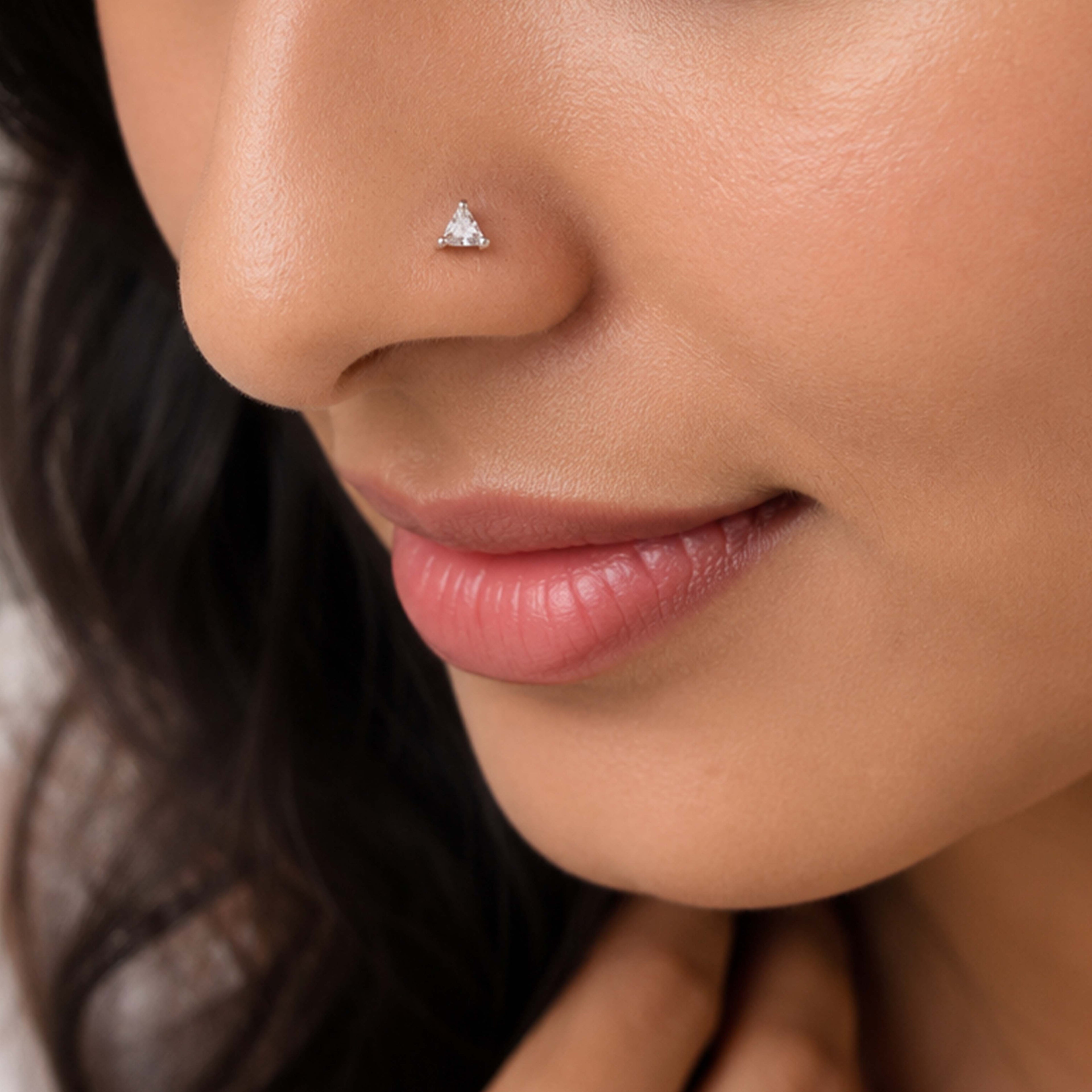 Royal Crystal Prism 925 Sterling Silver Statement Nosepin