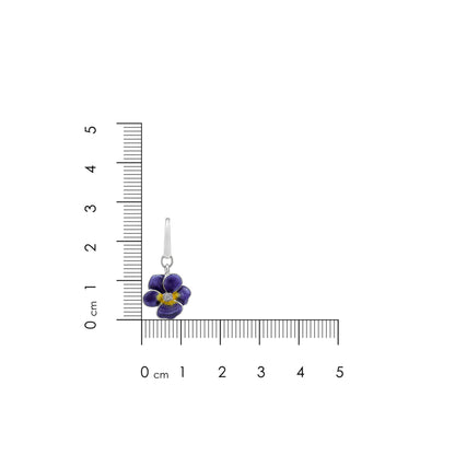 Royal Violet Pansy 925 Sterling Silver Earrings for Women