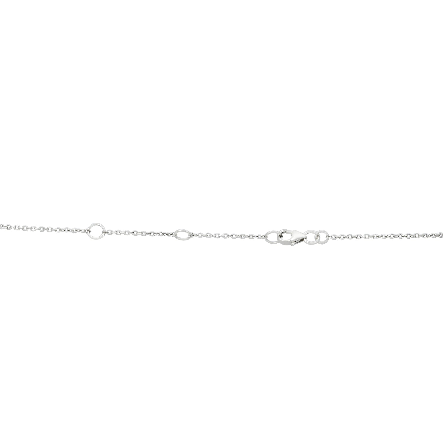 Royal Aqua Scroll Silver Artistic Designer Pendant Chain