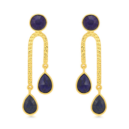 Royal Blue Drop 925 Sterling Silver Earring