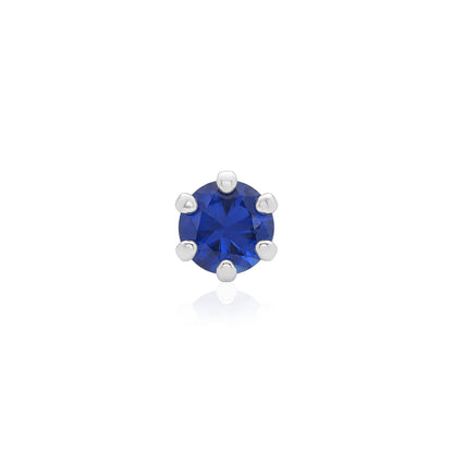 Royal Blue Gemstone Silver Nosepin