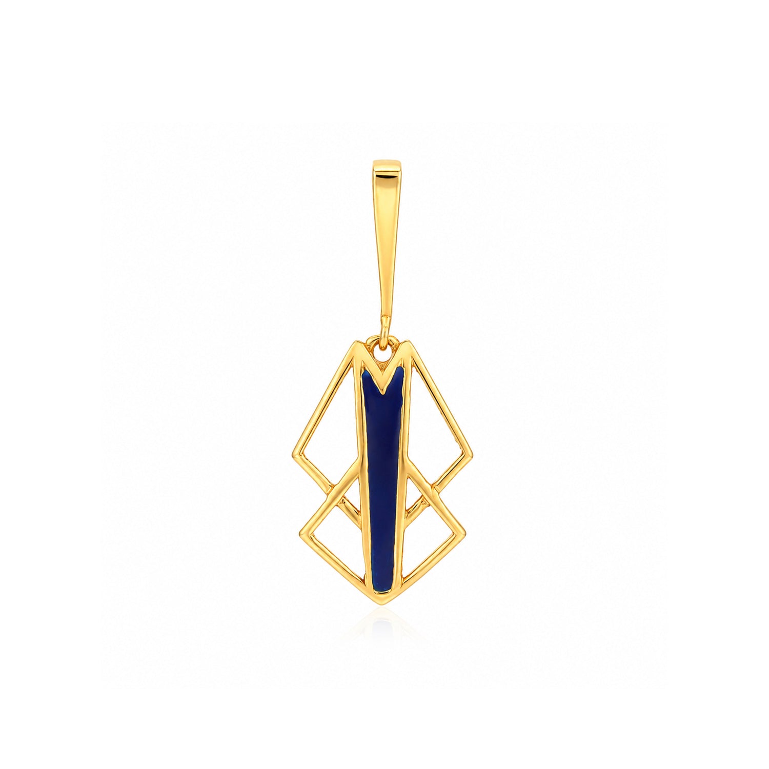 Royal Blue Geo 925 Sterling Silver Charm Pendant