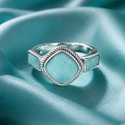 Royal Blue 925 Sterling Silver Statement Ring