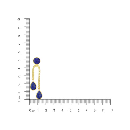 Royal Blue Drop 925 Sterling Silver Earring