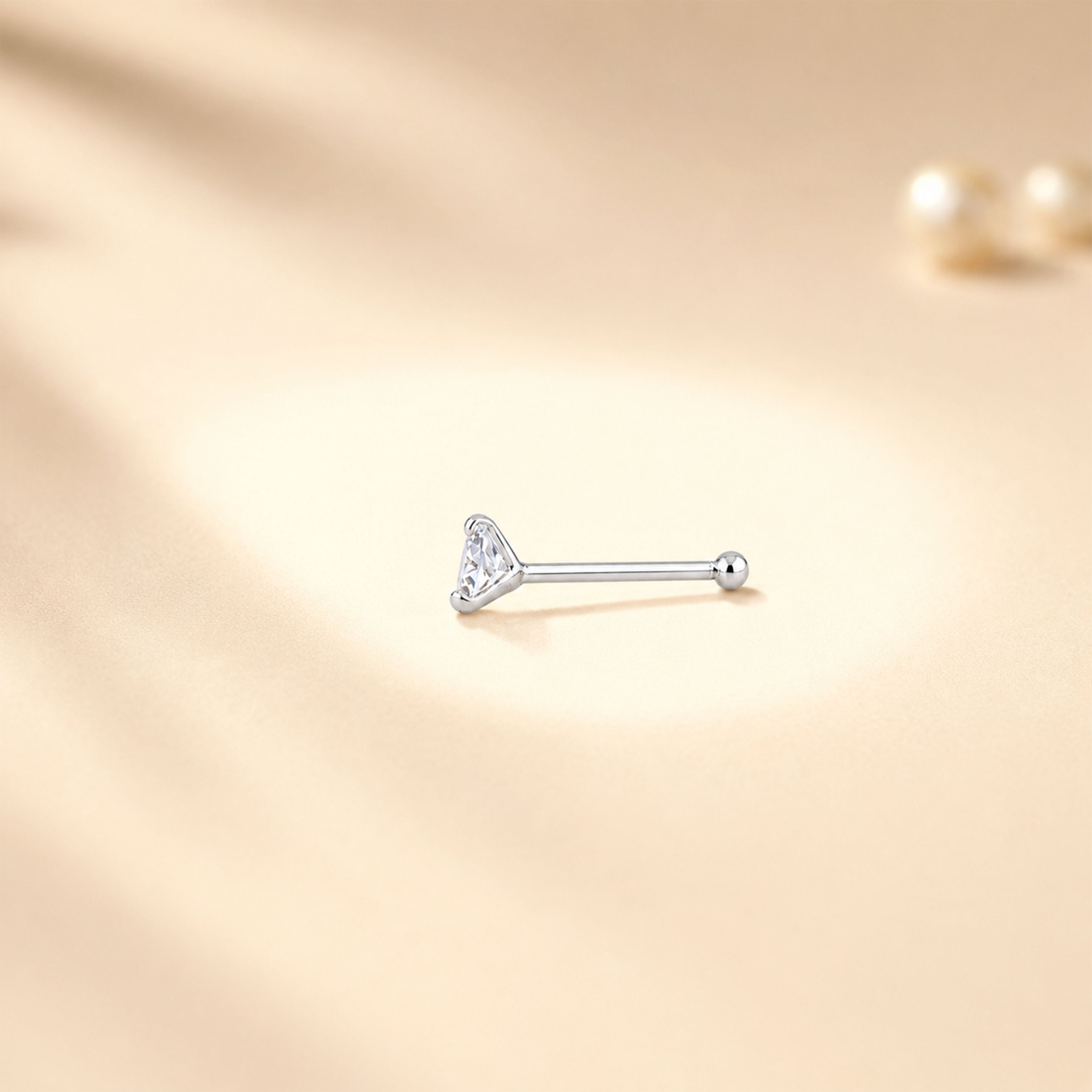 Royal Crystal Prism 925 Sterling Silver Statement Nosepin