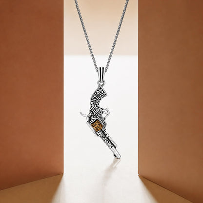 Royal Filigree Pistol 925 Sterling Silver Heritage Pendant