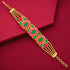 Royal Floral Red White Gold Silver Plated Bracelet
