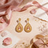 Royal Gold Teardrop Glow 925 Sterling Silver Statement Earring