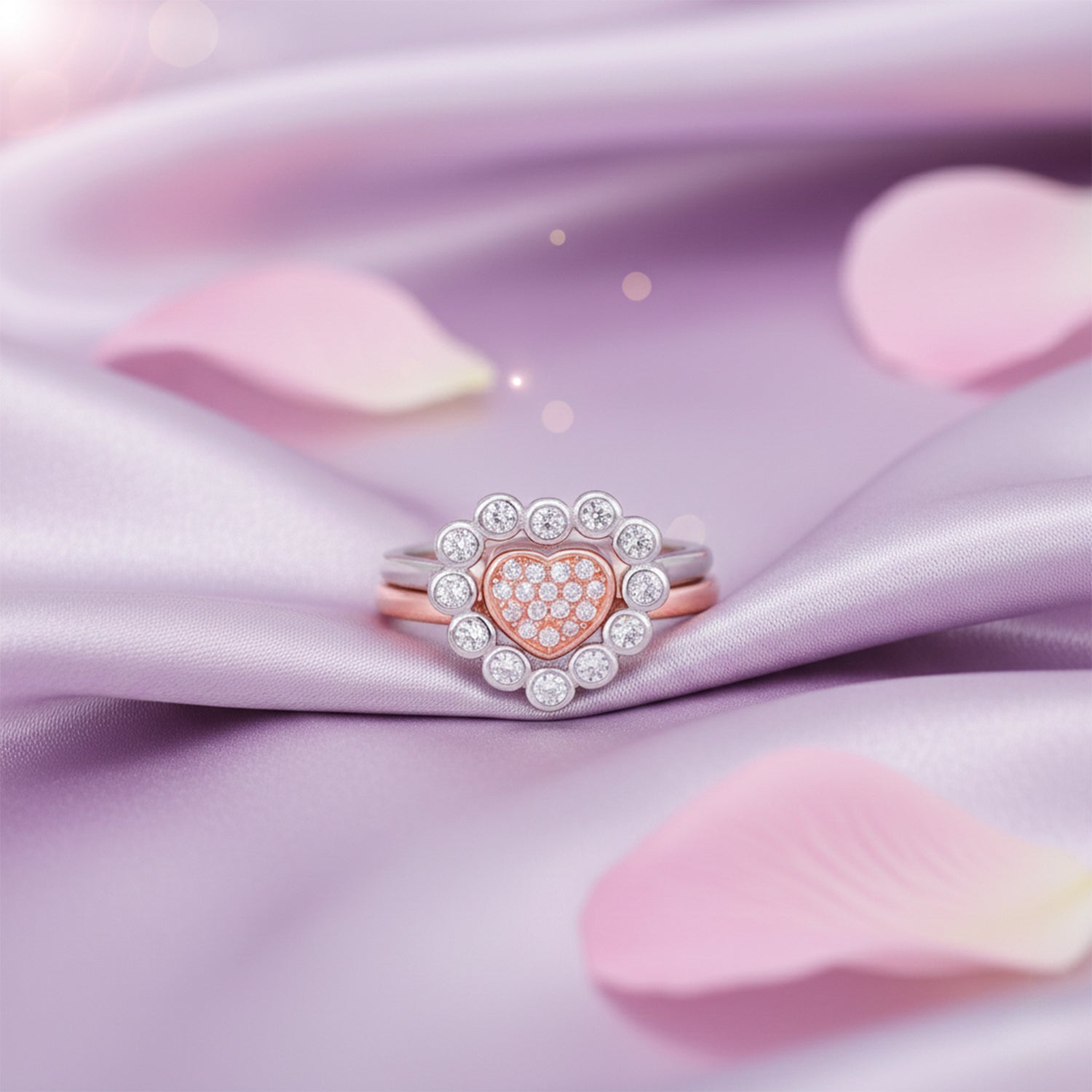 Royal Heart 925 Sterling Silver rings for women