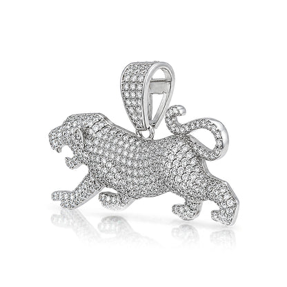 Royal Leopard 925 Sterling Silver Statement Pendant