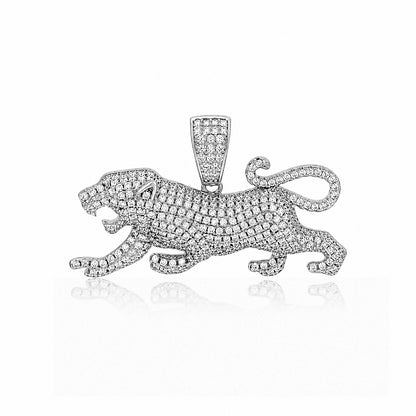 Royal Leopard 925 Sterling Silver Statement Pendant