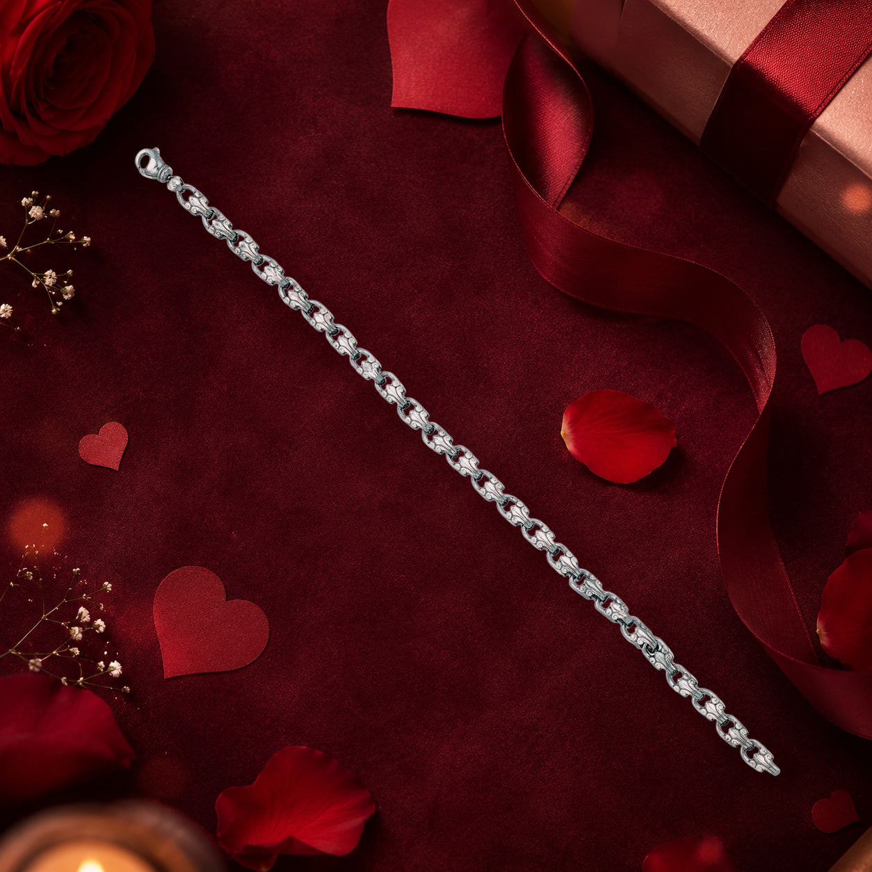 Royal Link 925 Sterling Silver Designer Bracelet for Women