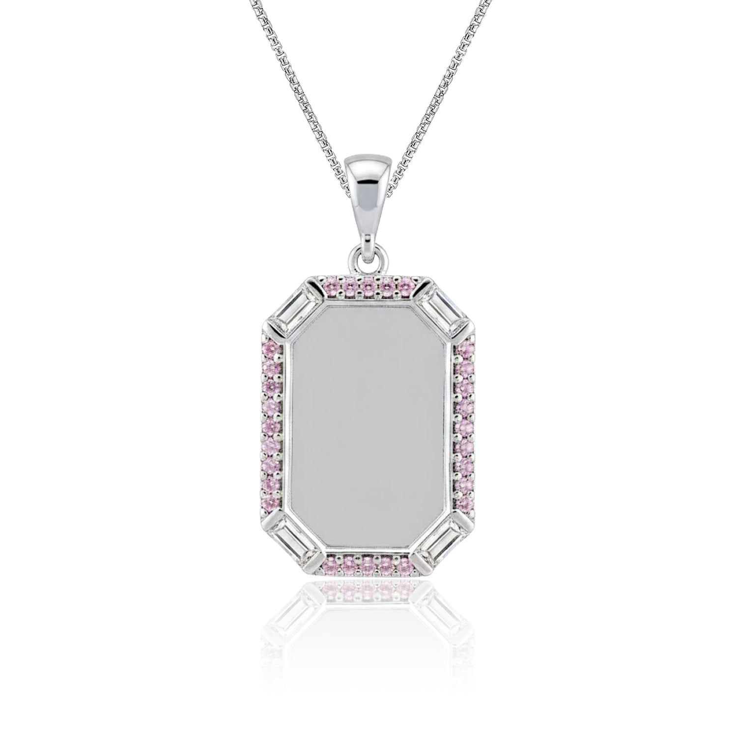 Royal Octagon 925 Sterling Silver Stone Pendant