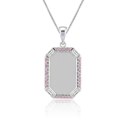Royal Octagon 925 Sterling Silver Stone Pendant