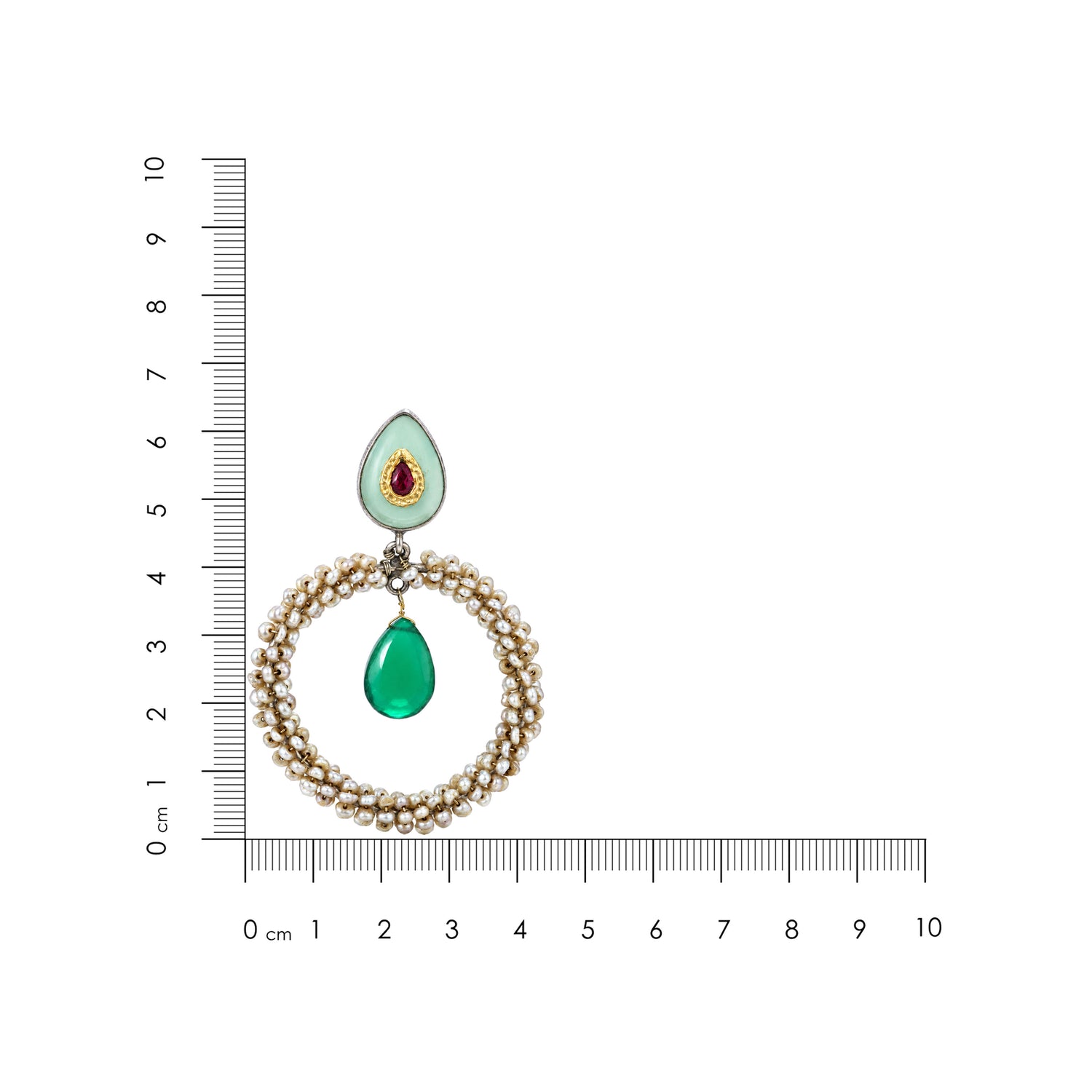 Royal Pearl 925 Sterling Silver Gemstone Drop Earrings
