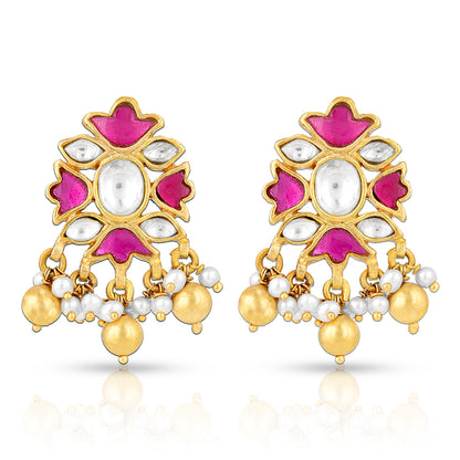 Royal Petal Pearl 925 Sterling Silver Earrings
