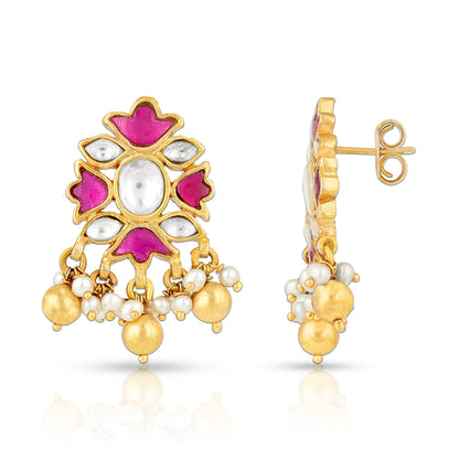 Royal Petal Pearl 925 Sterling Silver Earrings