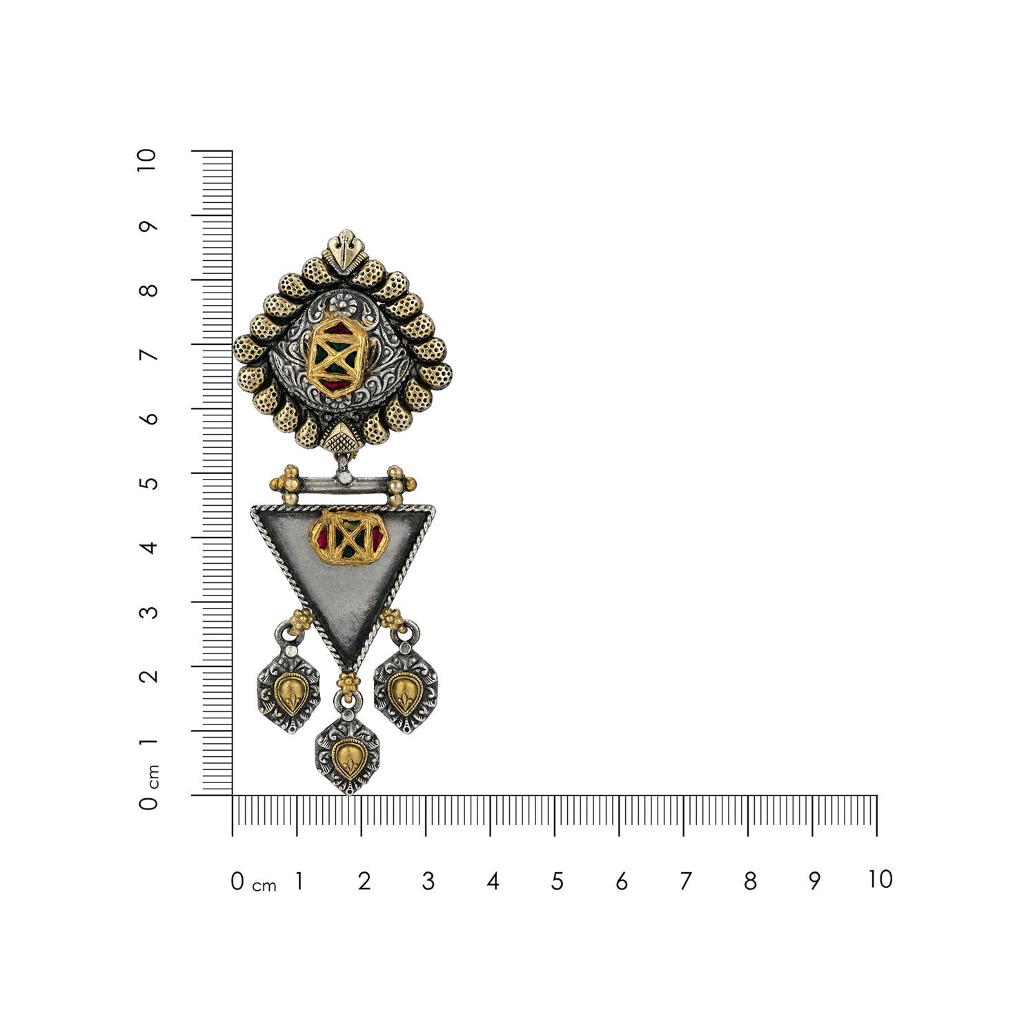 Royal Triangle 925 Sterling Silver Designer Earrings