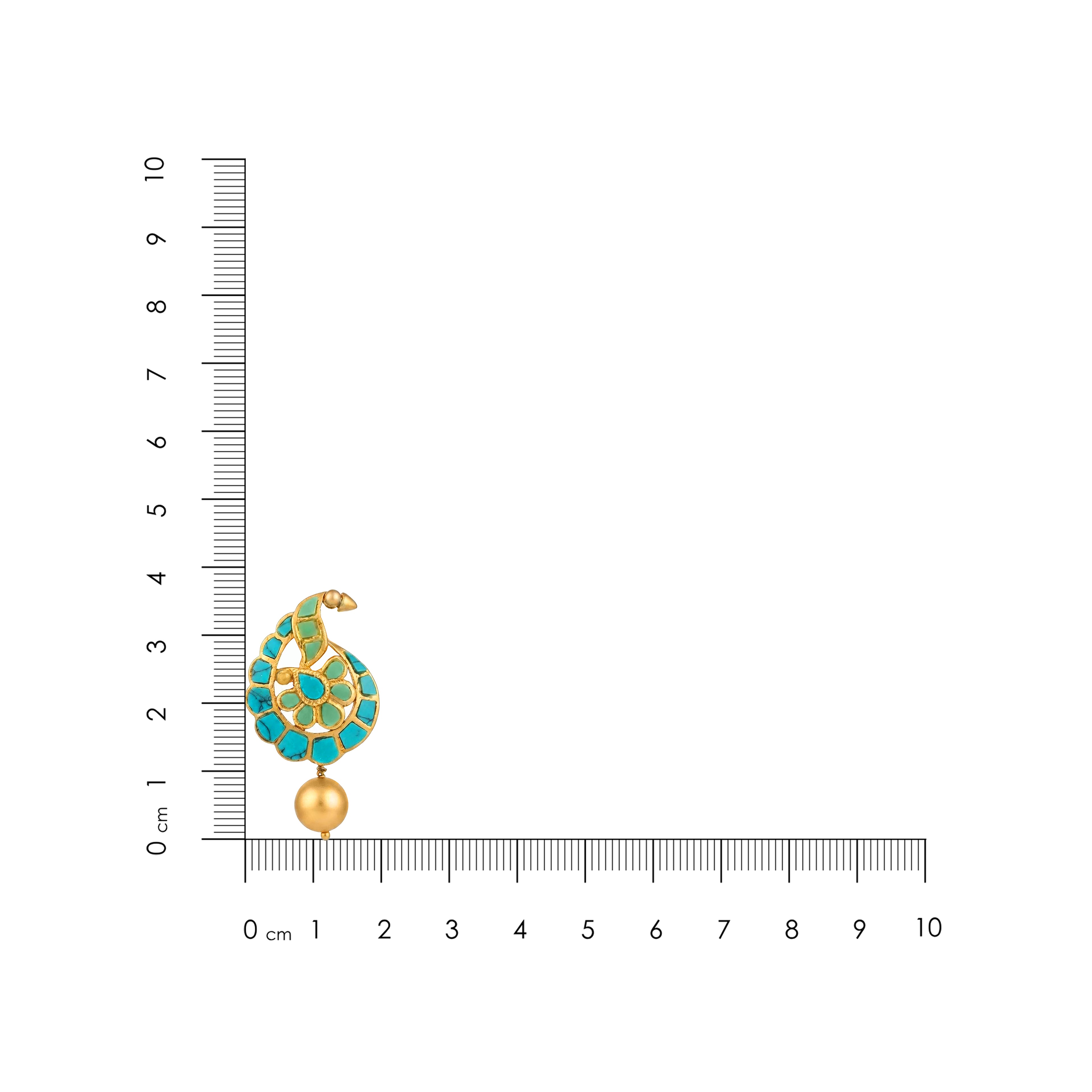 Royal Turquoise Blossom 925 Sterling Silver Premium Earrings