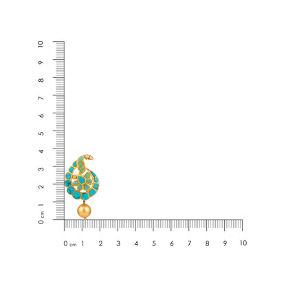 Royal Turquoise Blossom 925 Sterling Silver Premium Earrings