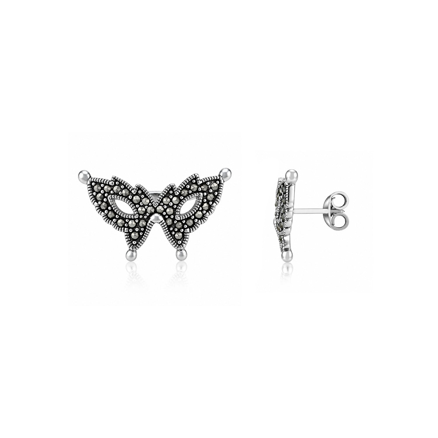 Royal Wing Sparkle 925 Sterling Silver Stud Earrings