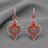 Ruby Blossom 925 Sterling Silver Floral Cascade Earrings
