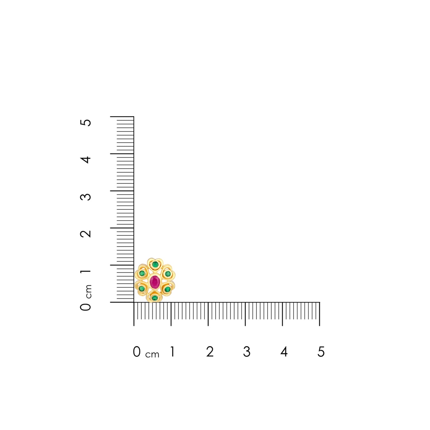 Ruby Emerald 925 Sterling Silver Blooming Floral Earring for Women