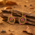 Ruby Paisley 925 Sterling Silver Filigree Drop Earrings