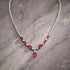 Ruby Radiance Silver Necklace