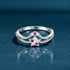 Ruby Star Glow 925 Silver Ring